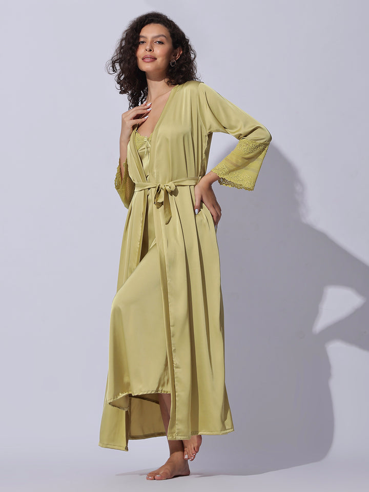 Hot womens nighty premium satin robe and gown