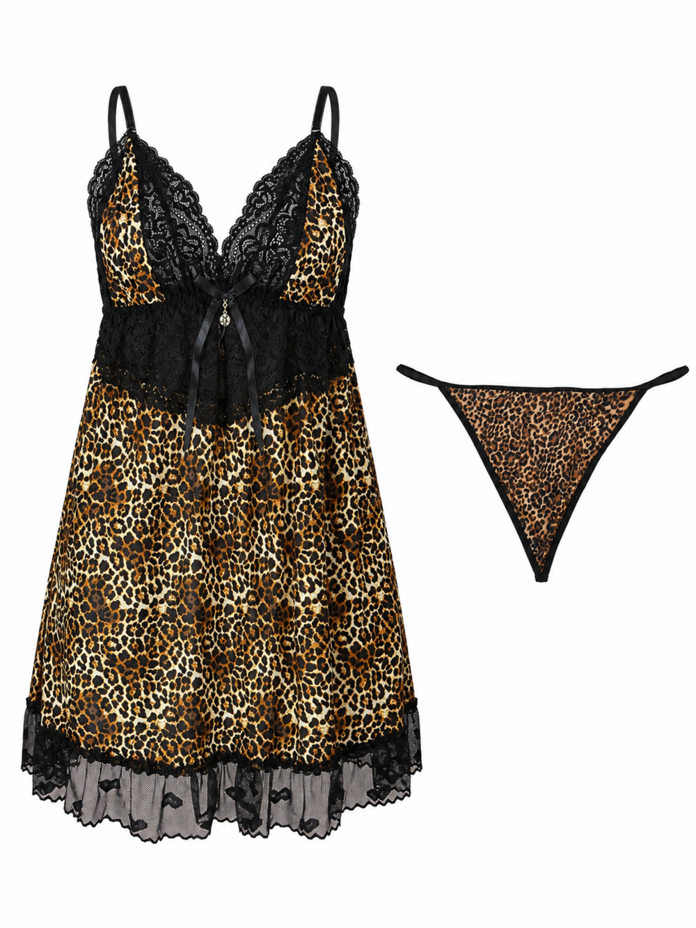 Wild romance leopard print babydoll dress online