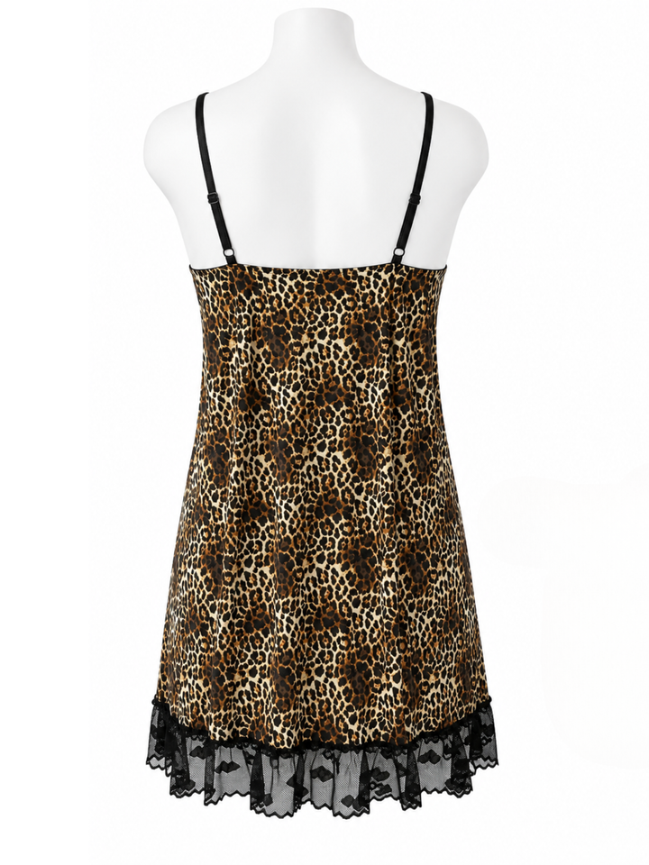 Wild romance leopard print babydoll dress online