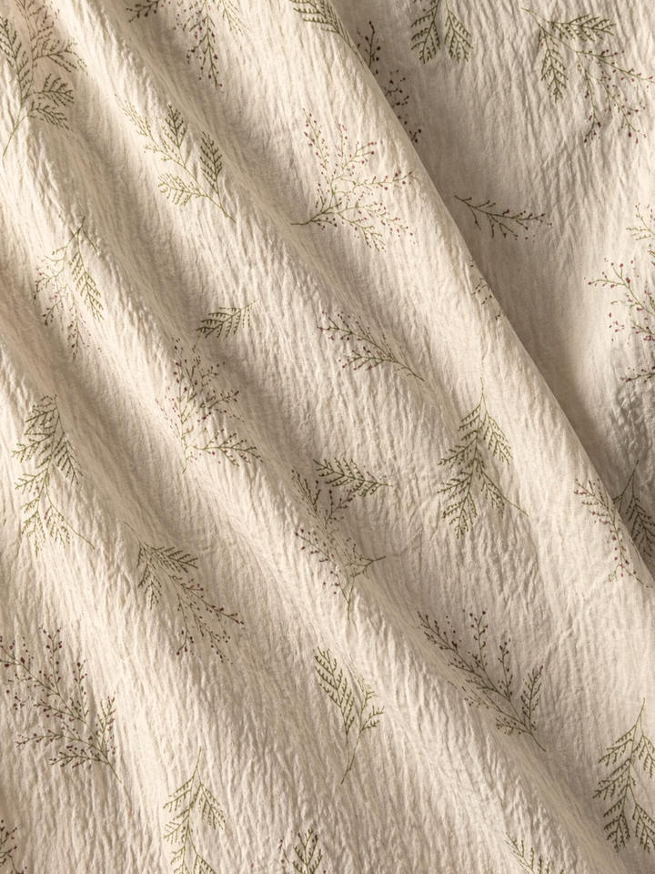 buttercream botanical sprig korean style night suit set