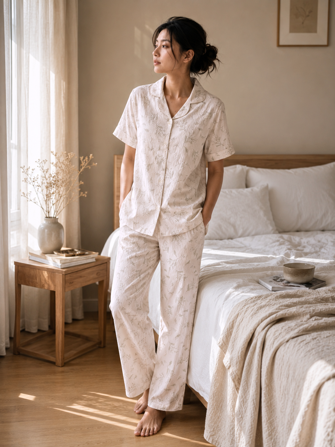 Peachy dream bamboo crush korean style night suit online