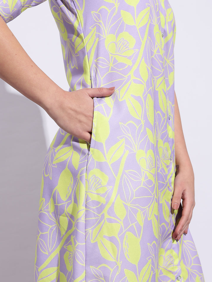 Candy crush lilac midi length plus size modern nighty dress