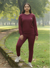 Maroon Hosiery Cotton Track Suit for Women with Everyday Winter Comfort