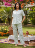 Mint Leaf Mist Rayon Pajama Set for Women with Effortless Everyday Style