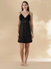 Satin Nighty Set for Women with Lace Slip and Long Robe