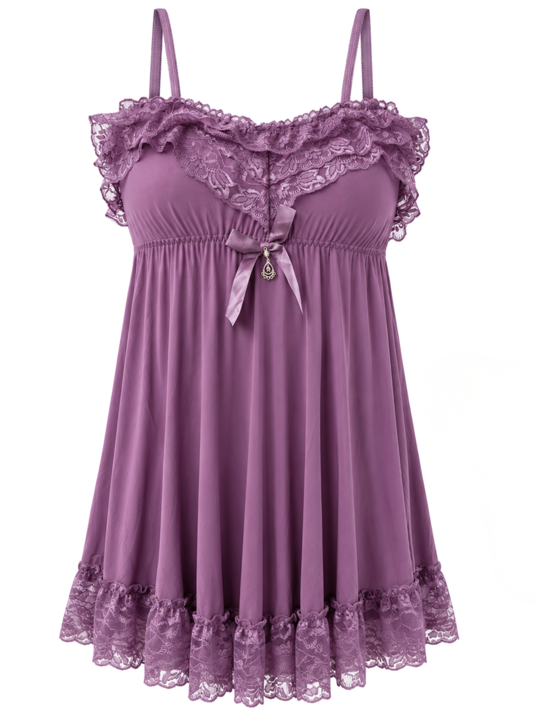 Premium and romantic lilac nighty for honeymoon 