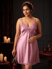 Pink Valentine Blushing Heart Silk Babydoll