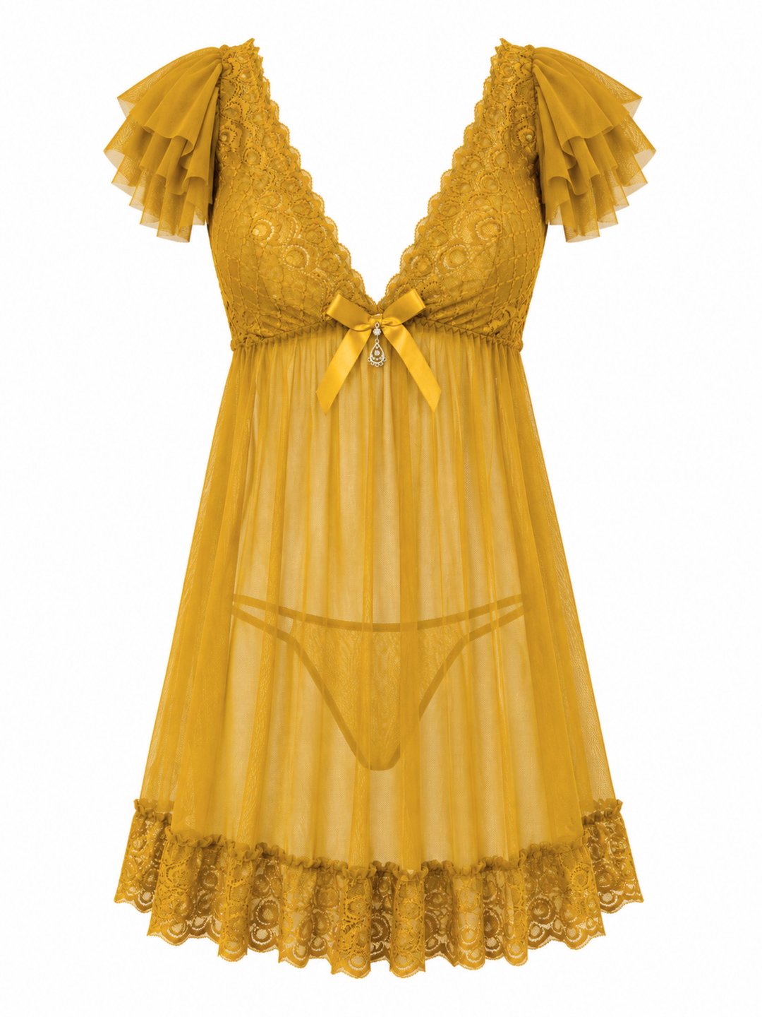 Modern style floral babydoll nightwear set for women
