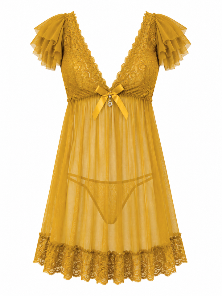 Modern style floral babydoll nightwear set for women