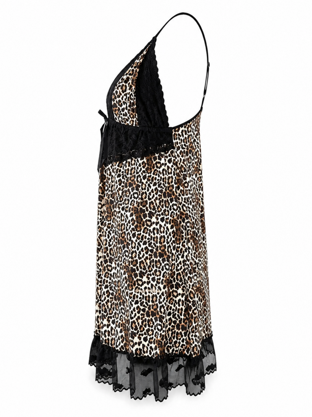Midnight jungle leopard print babydoll dress online