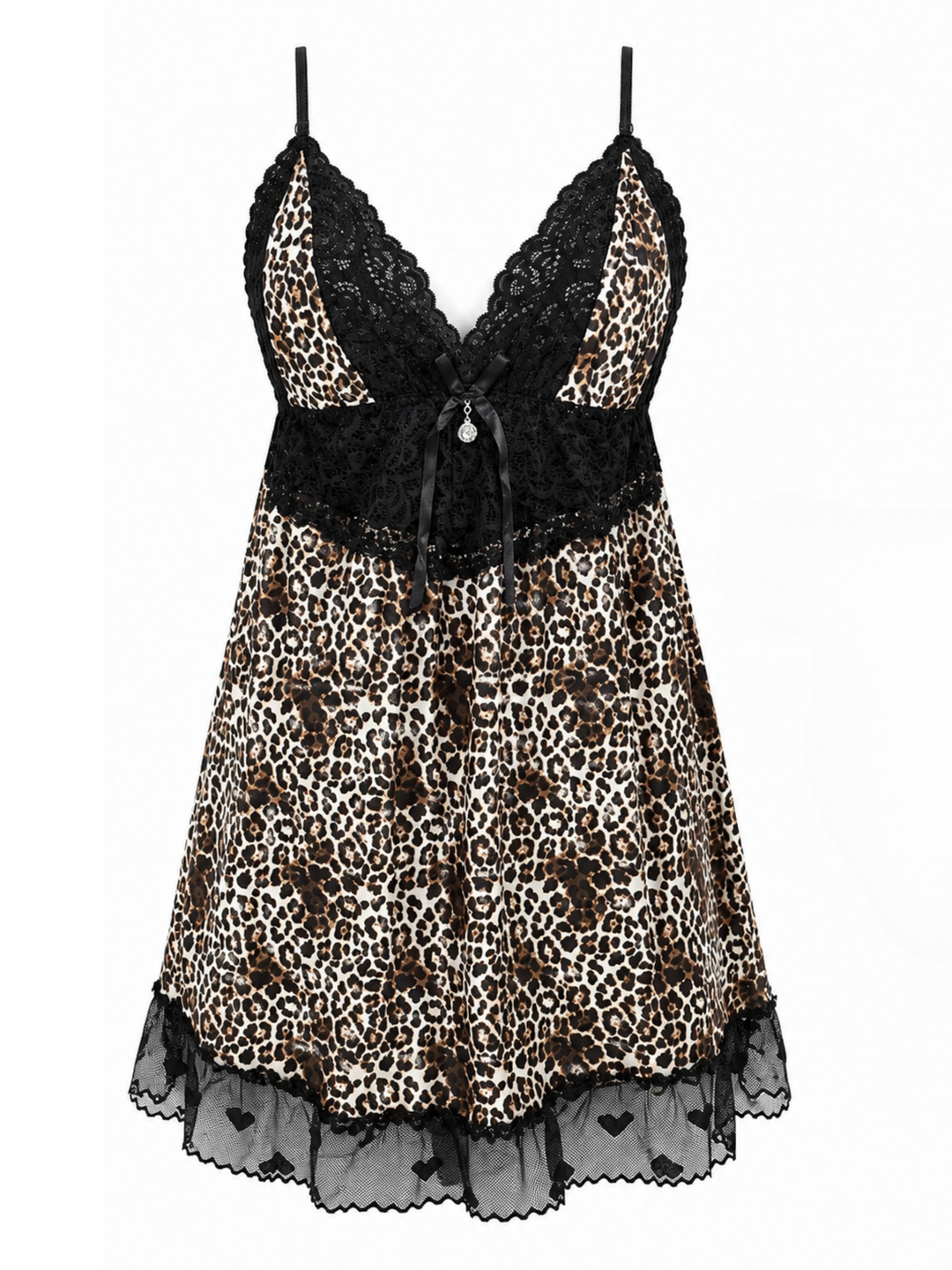 Midnight jungle leopard print babydoll dress online