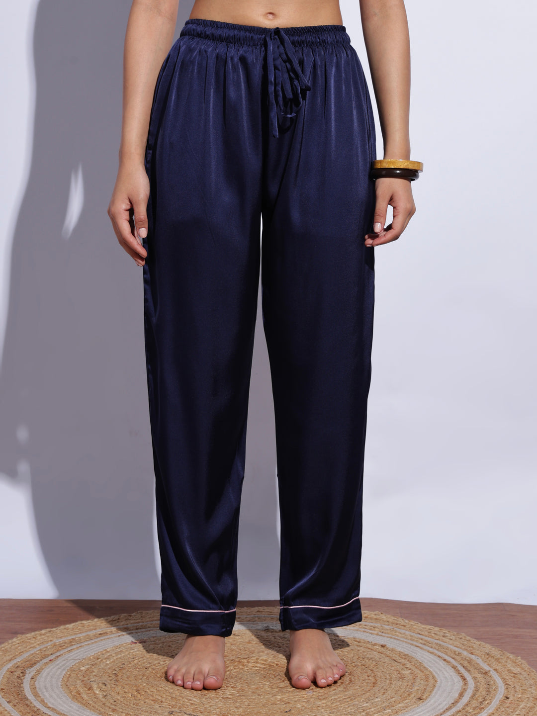 Blue satin comforable loungewear set for women online