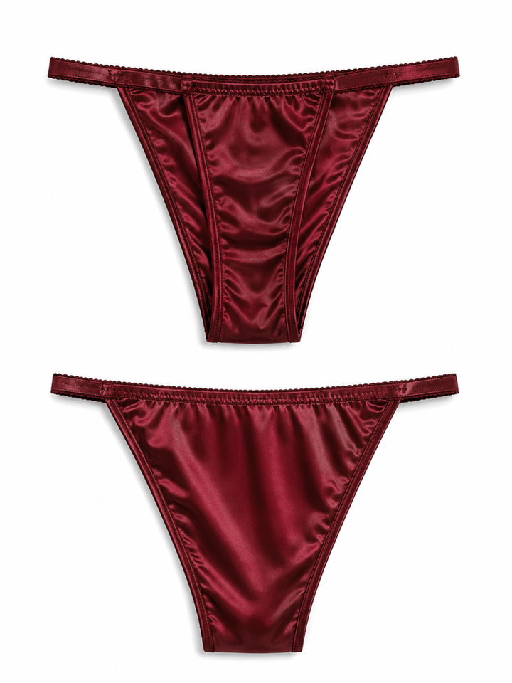 Burgundy affair silk babydoll dress for women online.