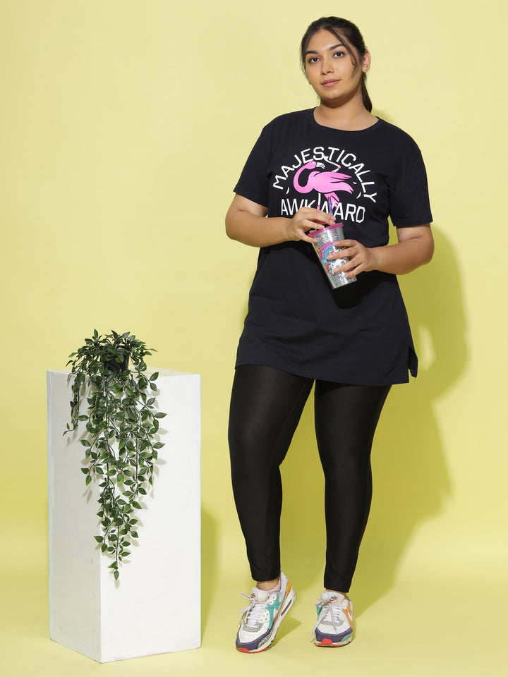 Dark Blue printed best workout dress for women