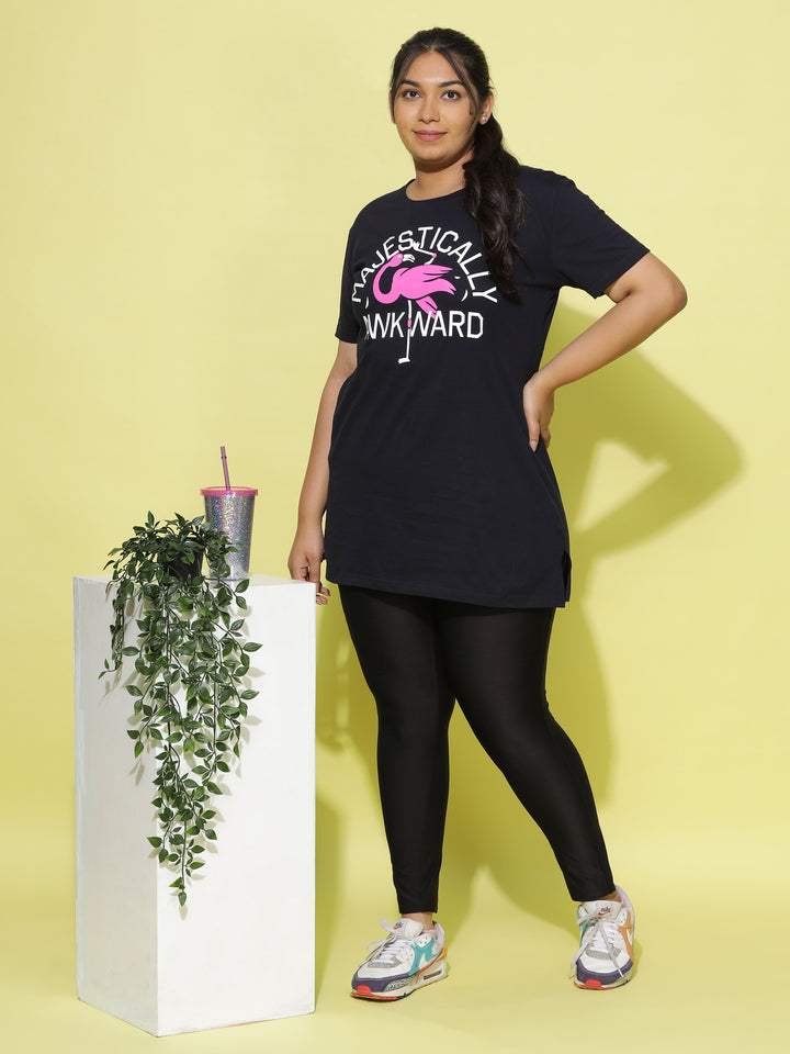 Dark Blue printed best workout dress for women