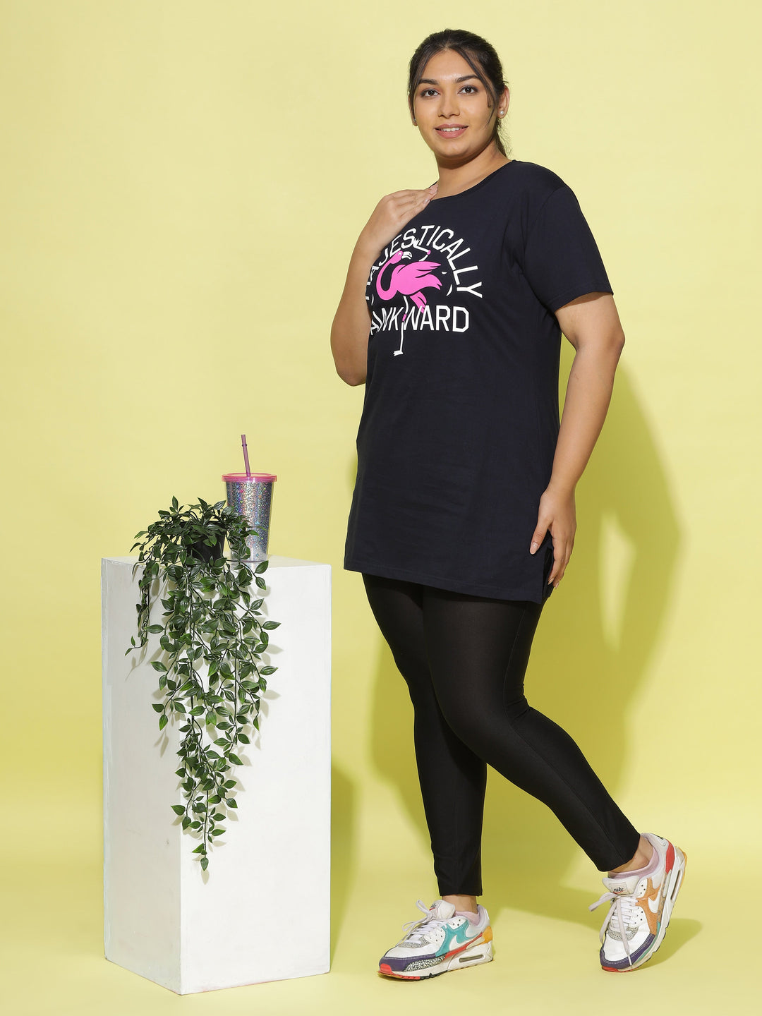 Dark Blue printed best workout dress for women