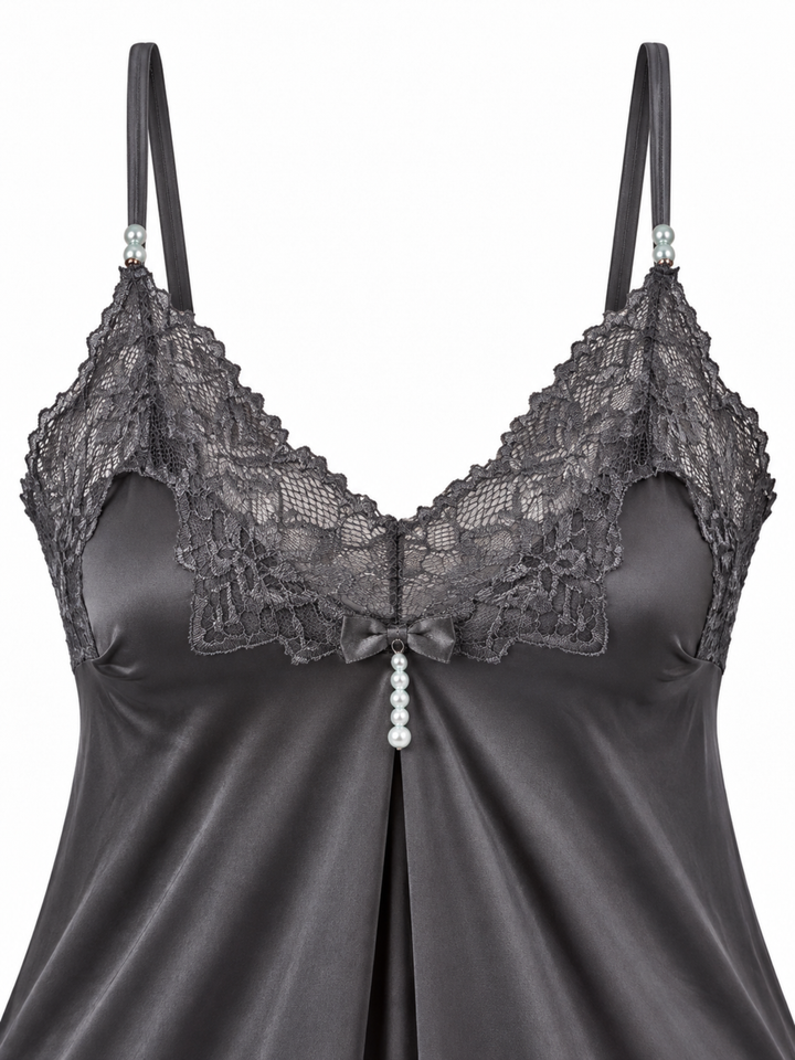 Tornado grey mulberry lace babydoll dresses for women